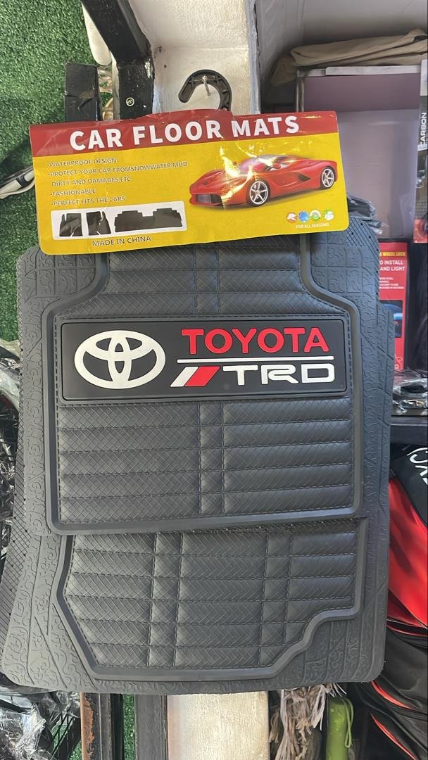 Branded Rubber Foot Mat for Toyota - Perfect Fit for Five-Seater Models